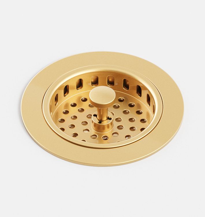 Kitchen Sink Drain with Basket Strainer - Aged Brass 4296226