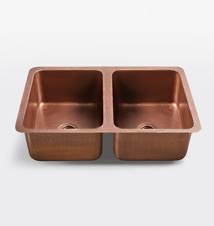 Single Bowl Copper Kitchen Sink Hammered Antique-Stock Clearance Sale