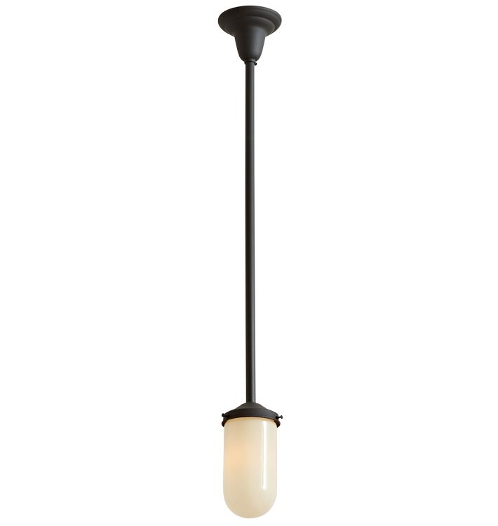 Vaseline Glass Bullet Shade with New Pendant