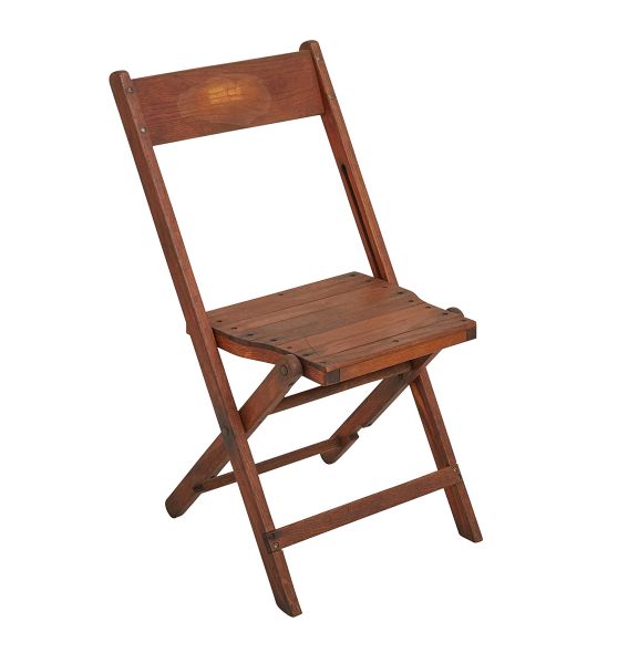 Vintage Dark Oak Folding Chair Rejuvenation