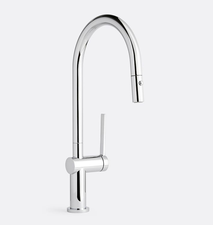 La Spezia Pull Down Kitchen Faucet With Button Sprayer | Rejuvenation