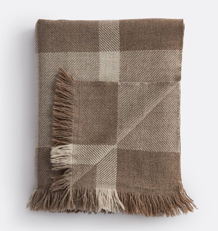 Handwoven Wool Gingham Throw Rejuvenation