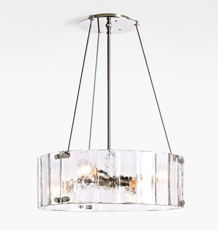 Willamette 24&quot; Clear Fluted Glass Chandelier