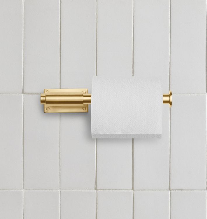 Freestanding Toilet Tissue Holder with Storage Bronze - Nu Steel