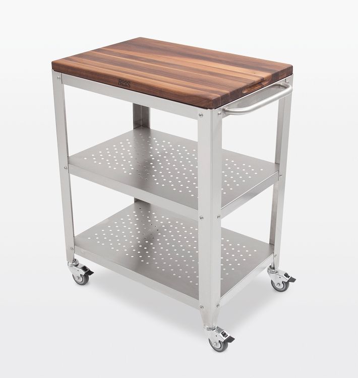 John Boos End-Grain Butcher Block Classic Kitchen Cart