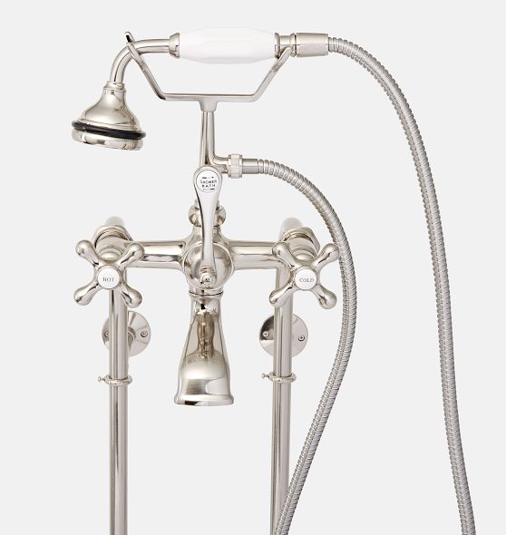 Chrome Tub Wall Supply Line Coupler Pair - Adjustable Brass Connectors For Faucet Installation