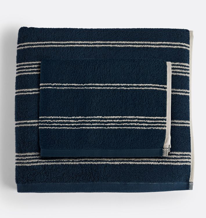 BY JAPAN + SyuRo Set of Two Small Organic Cotton-Terry Bath Towels for Men