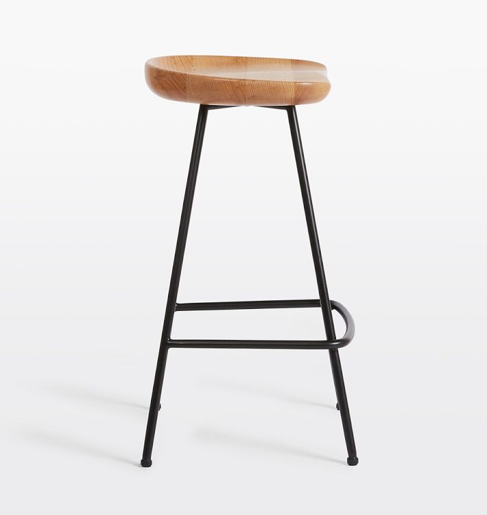 Randle Tractor Counter Stool with Metal Legs Rejuvenation