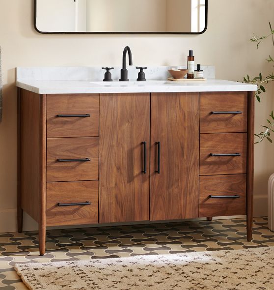 Shaw 48" Walnut Single Vanity Rejuvenation