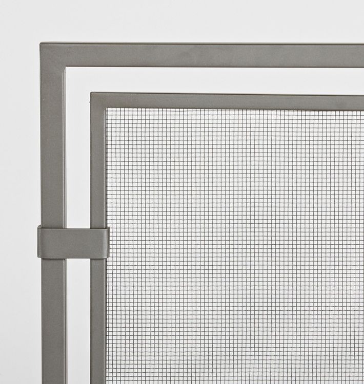 Framed Single Panel Fireplace Screen 