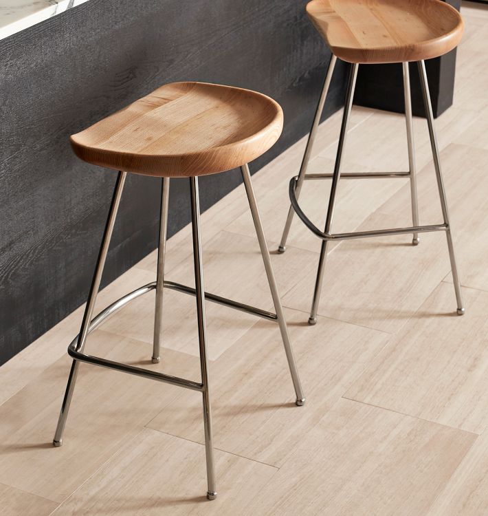Randle Tractor Counter Stool with Metal Legs Rejuvenation