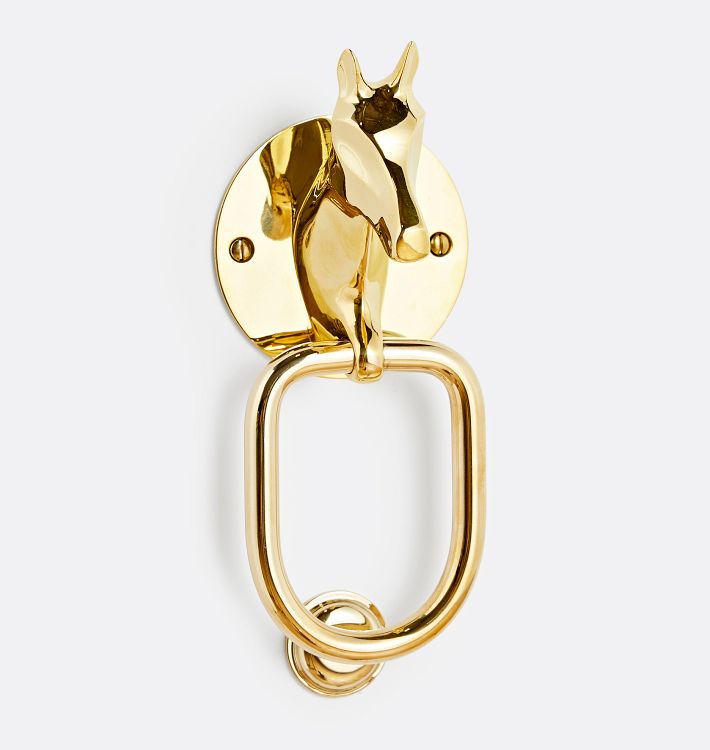 Vintage Brass Key Ring Door Knocker