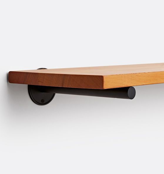 10" Brass Rod Shelf Brackets Set of 2 Rejuvenation