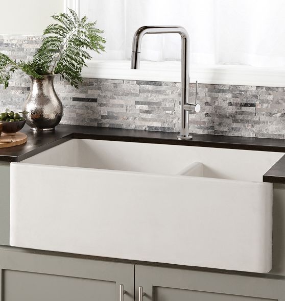 Farmhouse NativeStone Double Kitchen Sink | Rejuvenation