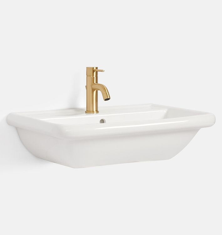 Wall Mount 27 Bathroom Sink, 3-hole