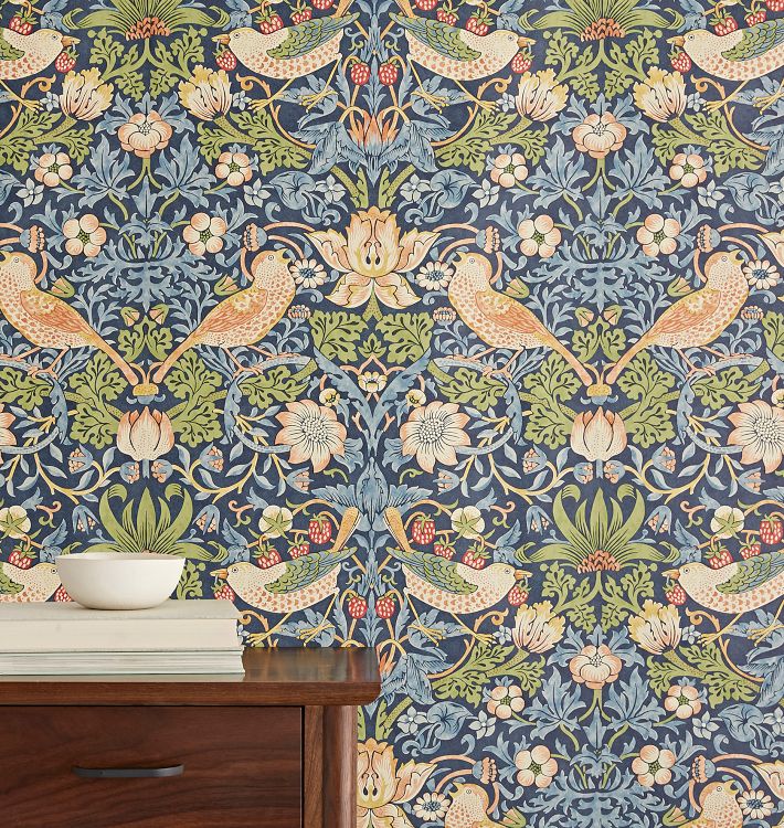 Pure Strawberry Thief Morris & Co. Wallpaper