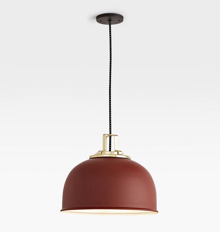 Butte 18&quot; Dome Aged Brass Pendant