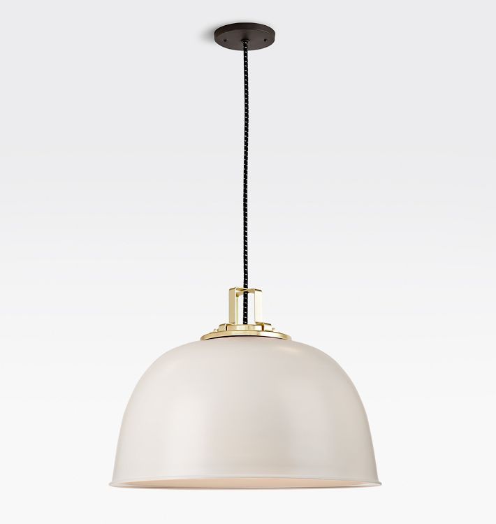 Butte 22&quot; Dome Aged Brass Pendant