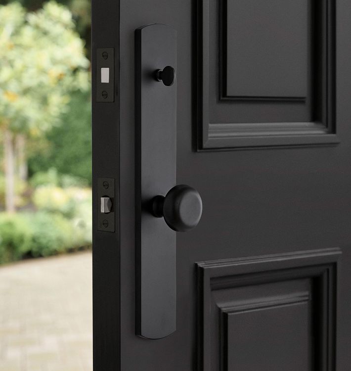 Arched DHandle and Knob Exterior Door Hardware Tube Latch Set