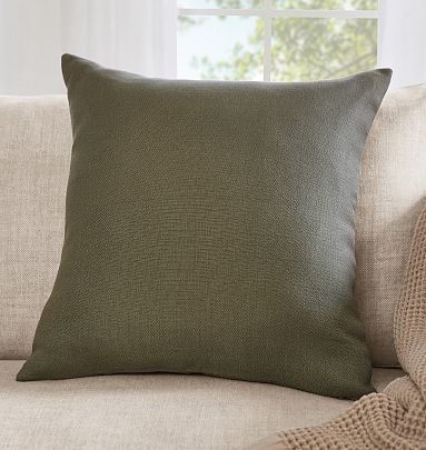 Solid White Linen Accent Pillows