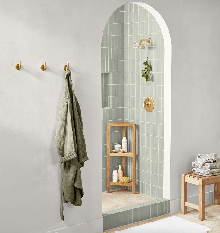 Corner Shower Shelves - Transitional - bathroom - Sherwin Williams