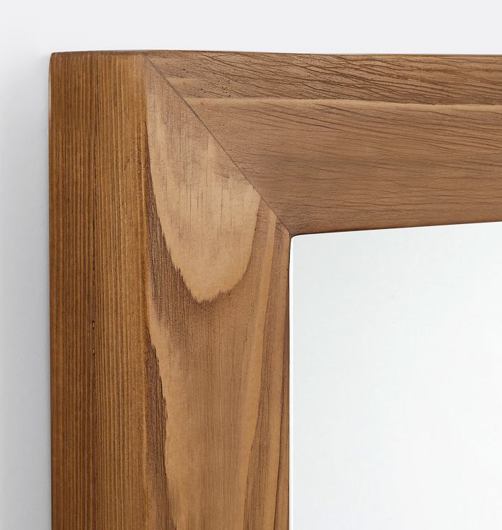 Clayton Chunky Wood Frame Mirror - 40 x 80 - Rustic Pine