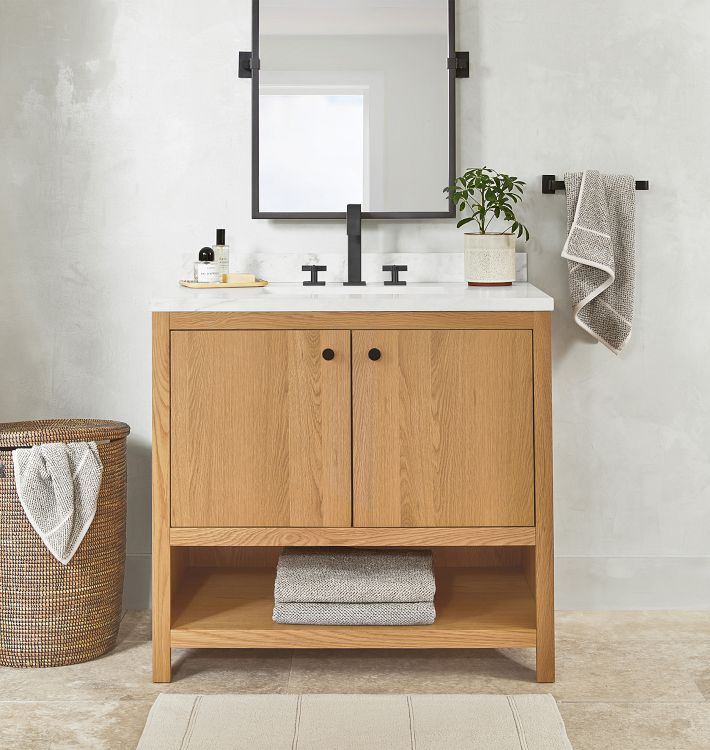 36 in. Wood Bathroom Vanity Top Sample Organizer with Sink, Combo