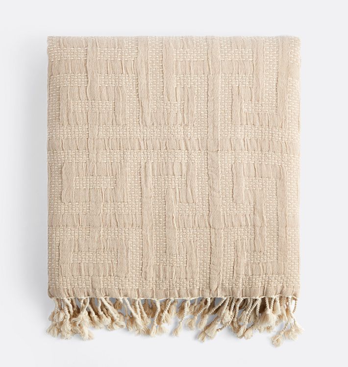 Jacquard Reversible Organic Cotton Throw | Rejuvenation