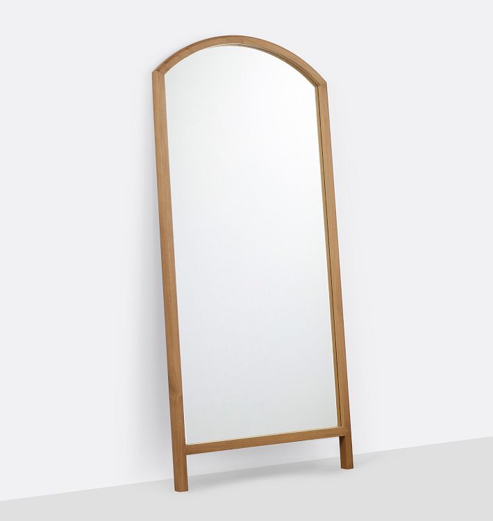 Arched Wood Frame Dowel Mirror