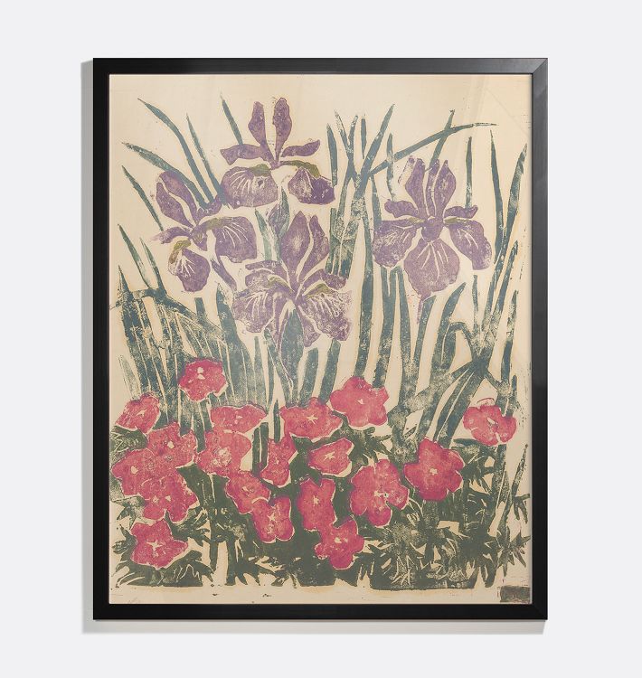 Irises and Other Flowers Framed Reproduction Wall Art Print
