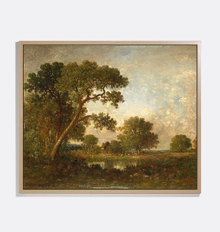 Landscape with Tree Framed Reproduction Wall Art Print