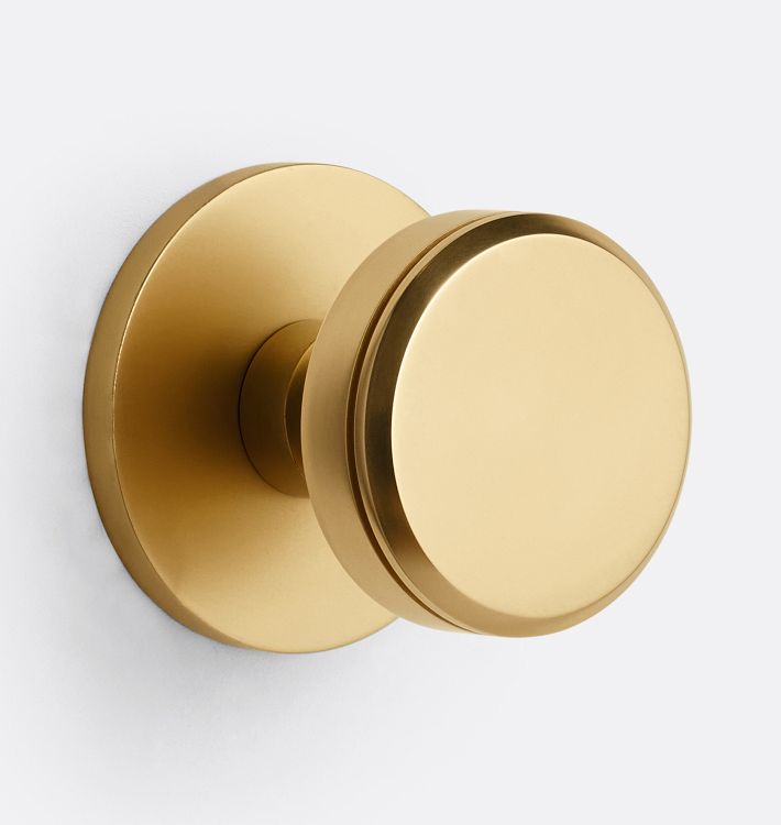 Blair Brass Round Plate with Tumalo Backplate Interior Door Set