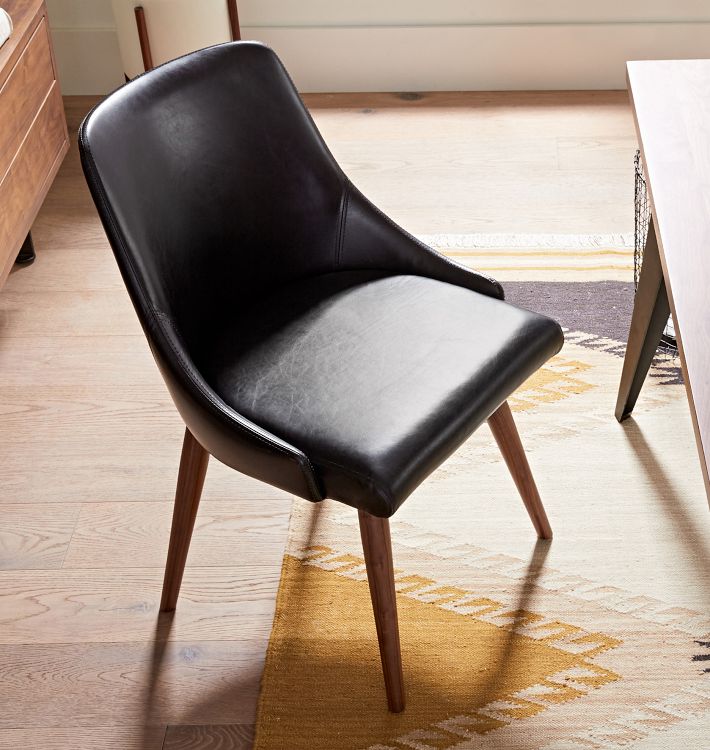 Dexter Swivel Leather Side Chair