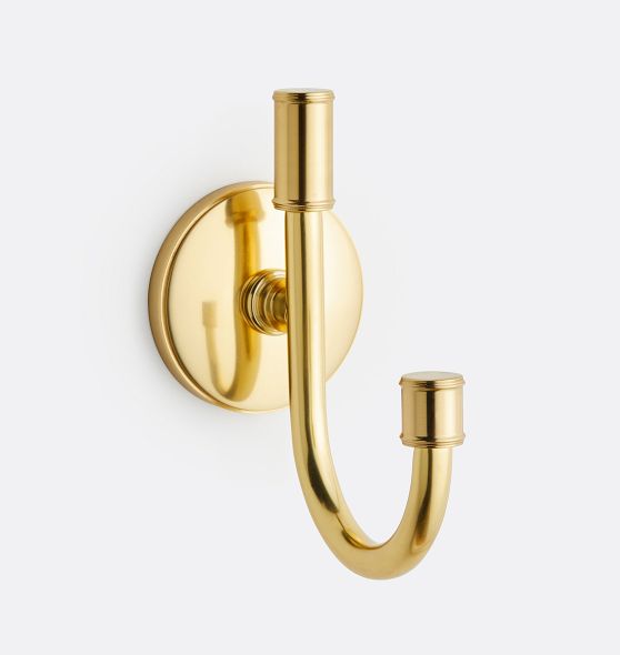 Aged Brass All Unlacquered Brass Hooks & Racks, Rejuvenation