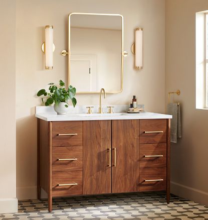 Shaw 48 Walnut Single Vanity