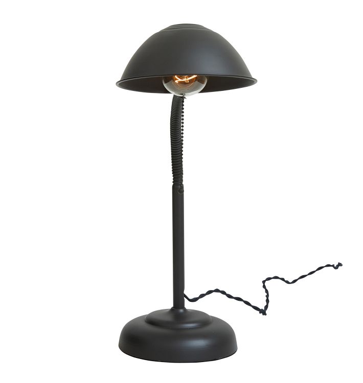 Vintage Industrial Gooseneck Desk Lamp with Pullchain Socket Rejuvenation