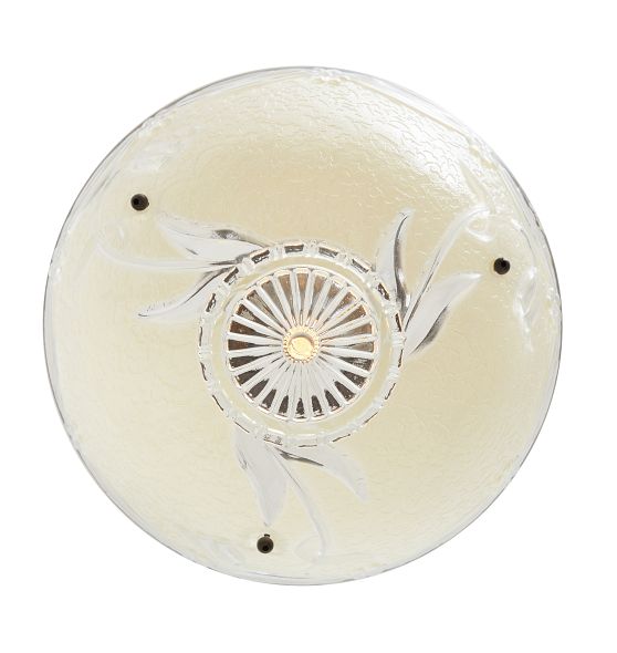 Vintage Bead Chain Fixture with ReversePainted Pressed Glass Shade