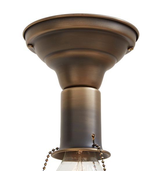 Vintage Bead Chain Fixture with Etched Shade Rejuvenation