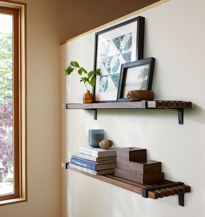 Slatted Walnut Shelf