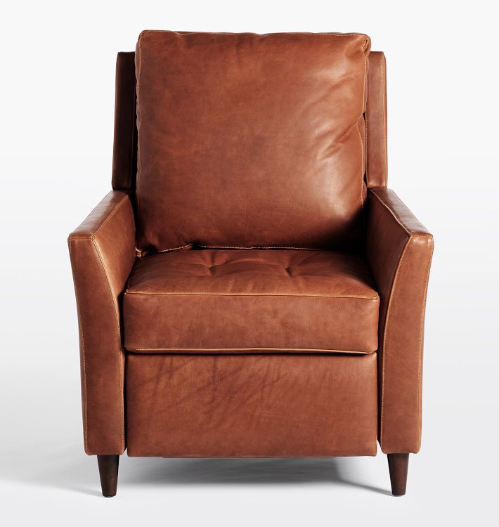 Leather arm deals chair recliner