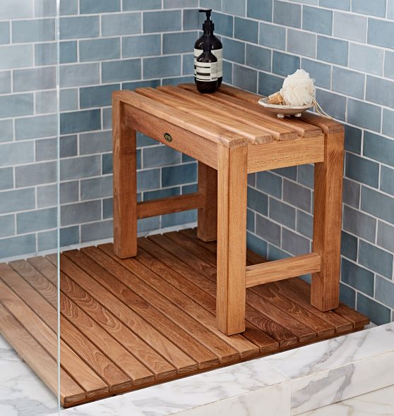 Devin Teak Shower Mat | Rejuvenation