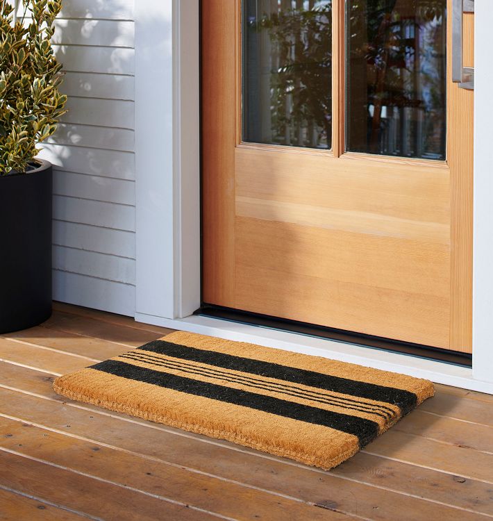 Stripes Designed Rubber Coir Anti-slip Doormat floor mats and door