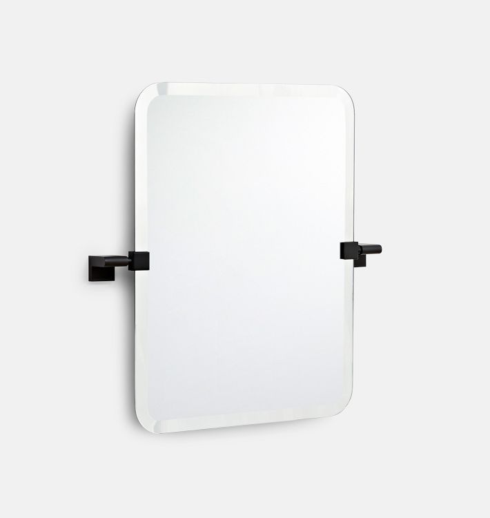 Meadows Frameless Rounded Rectangle Pivot Mirror