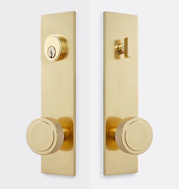 Trask Brass Knob Exterior Door Hardware Tube Latch Set Rejuvenation