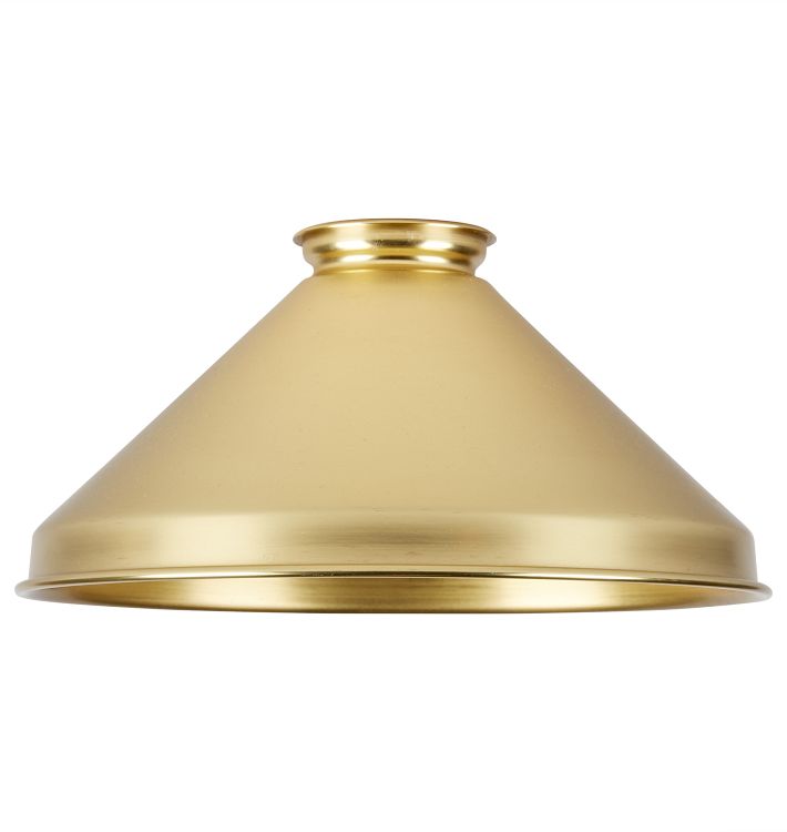 8&quot; Cone with Brushed Brass Interior