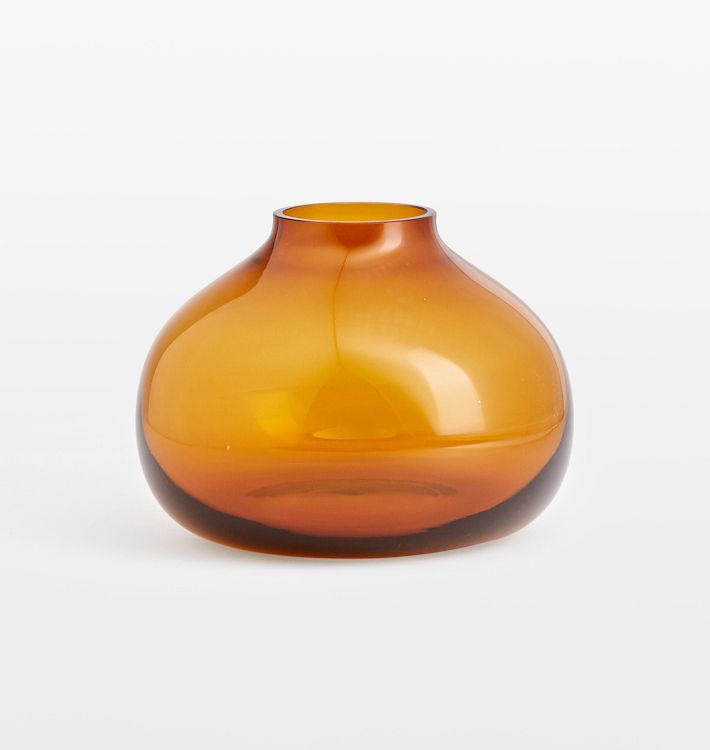 Audrey Small Low Round Glass Vase