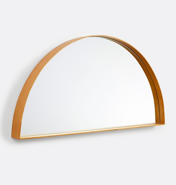 Bentwood Semi Circle Wood Mirror