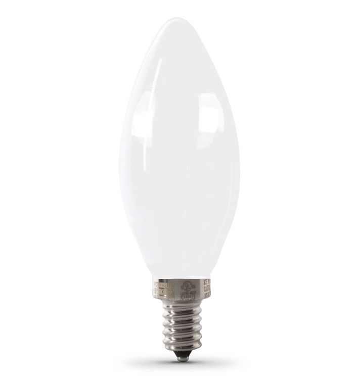 FEIT LED Filament B10 Frosted 5.5W 60We Bulb 2 Pack