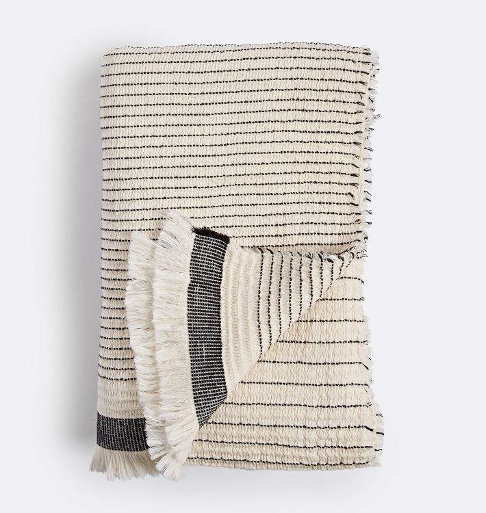 Waffled Stripe Throw