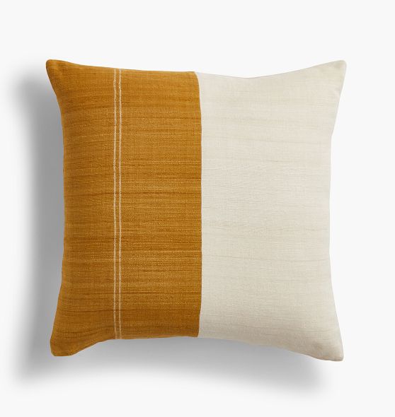Color Block Silk Pillow Cover Rejuvenation